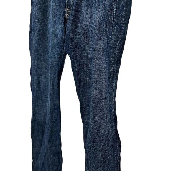 Levis 501 Levi Strauss Mens Blue Distressed Button Fly Straight Leg Jeans 40 x30 - Picture 9 of 16